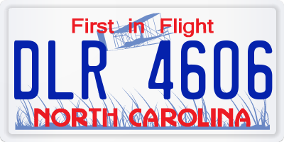 NC license plate DLR4606