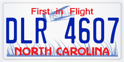 NC license plate DLR4607