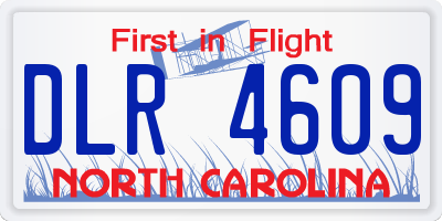NC license plate DLR4609