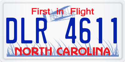 NC license plate DLR4611