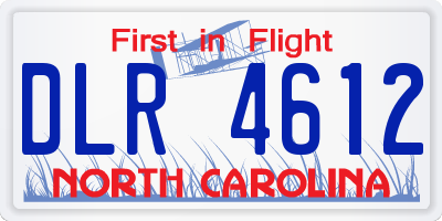 NC license plate DLR4612
