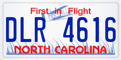 NC license plate DLR4616