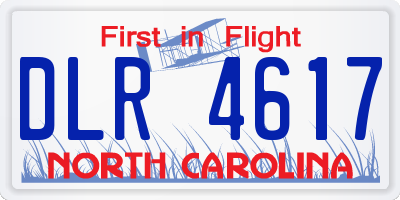 NC license plate DLR4617