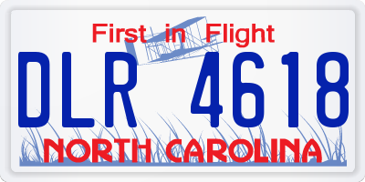 NC license plate DLR4618