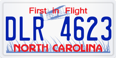 NC license plate DLR4623