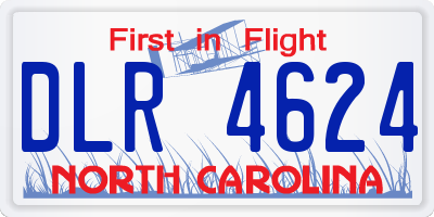 NC license plate DLR4624