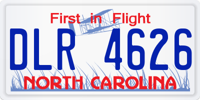 NC license plate DLR4626