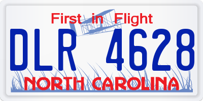 NC license plate DLR4628