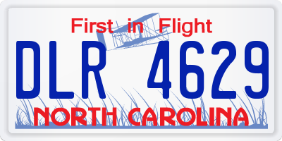 NC license plate DLR4629