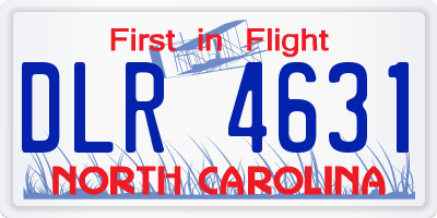 NC license plate DLR4631