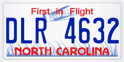 NC license plate DLR4632