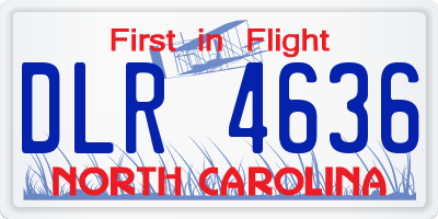 NC license plate DLR4636