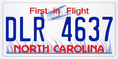 NC license plate DLR4637