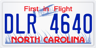 NC license plate DLR4640