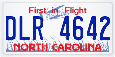 NC license plate DLR4642