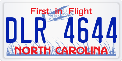 NC license plate DLR4644