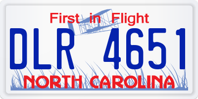 NC license plate DLR4651