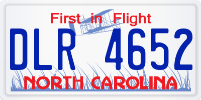 NC license plate DLR4652