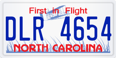 NC license plate DLR4654