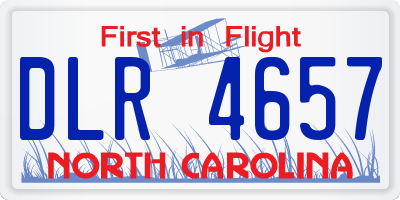 NC license plate DLR4657