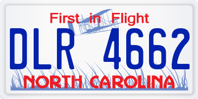 NC license plate DLR4662