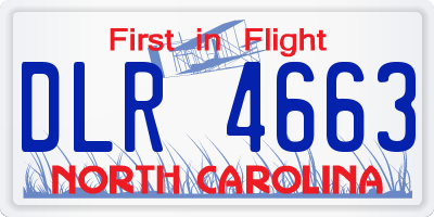 NC license plate DLR4663