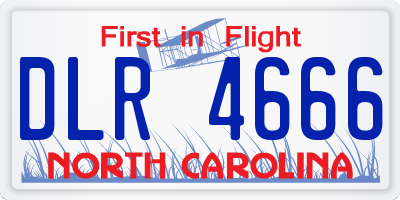 NC license plate DLR4666