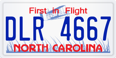 NC license plate DLR4667
