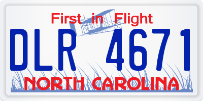 NC license plate DLR4671