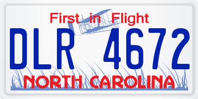 NC license plate DLR4672