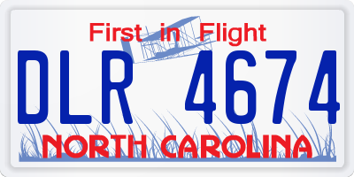 NC license plate DLR4674