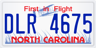 NC license plate DLR4675