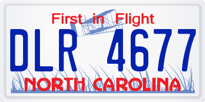 NC license plate DLR4677