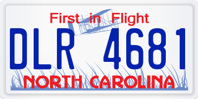 NC license plate DLR4681