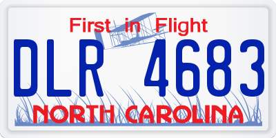 NC license plate DLR4683
