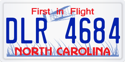 NC license plate DLR4684