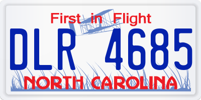 NC license plate DLR4685