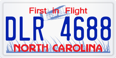 NC license plate DLR4688