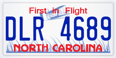 NC license plate DLR4689