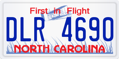NC license plate DLR4690