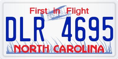 NC license plate DLR4695
