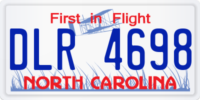 NC license plate DLR4698