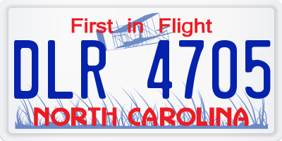NC license plate DLR4705