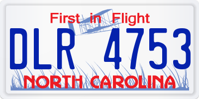 NC license plate DLR4753