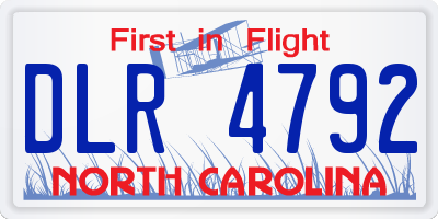 NC license plate DLR4792
