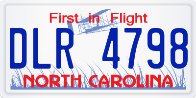 NC license plate DLR4798