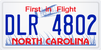 NC license plate DLR4802