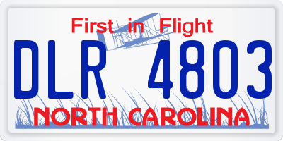 NC license plate DLR4803