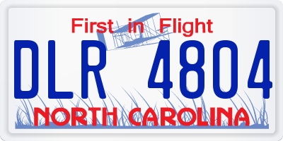 NC license plate DLR4804