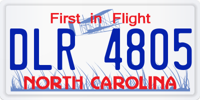 NC license plate DLR4805
